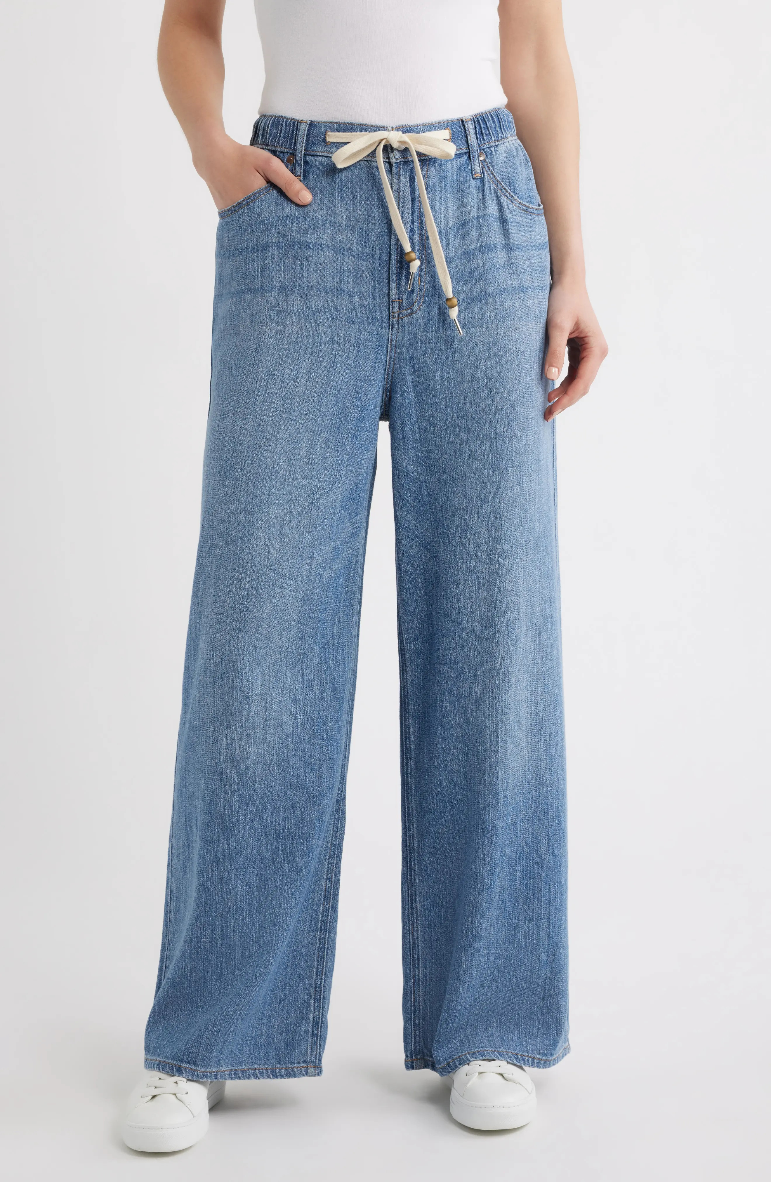 CITY BLUES Drawstring Wide Leg Jeans (Women) | Nordstrom | Nordstrom