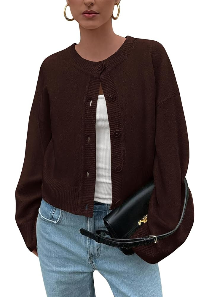 KIRUNDO Cardigan Sweaters for Women Fall Trendy Long Sleeve Chunky Knit Button Up Oversized Winte... | Amazon (US)
