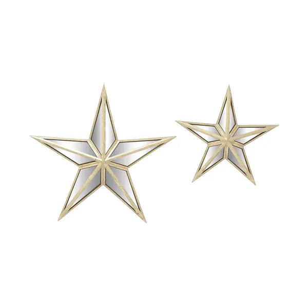 Set of 2 Metal Mirror Wall Star 15-inch, 21-inch | Bed Bath & Beyond