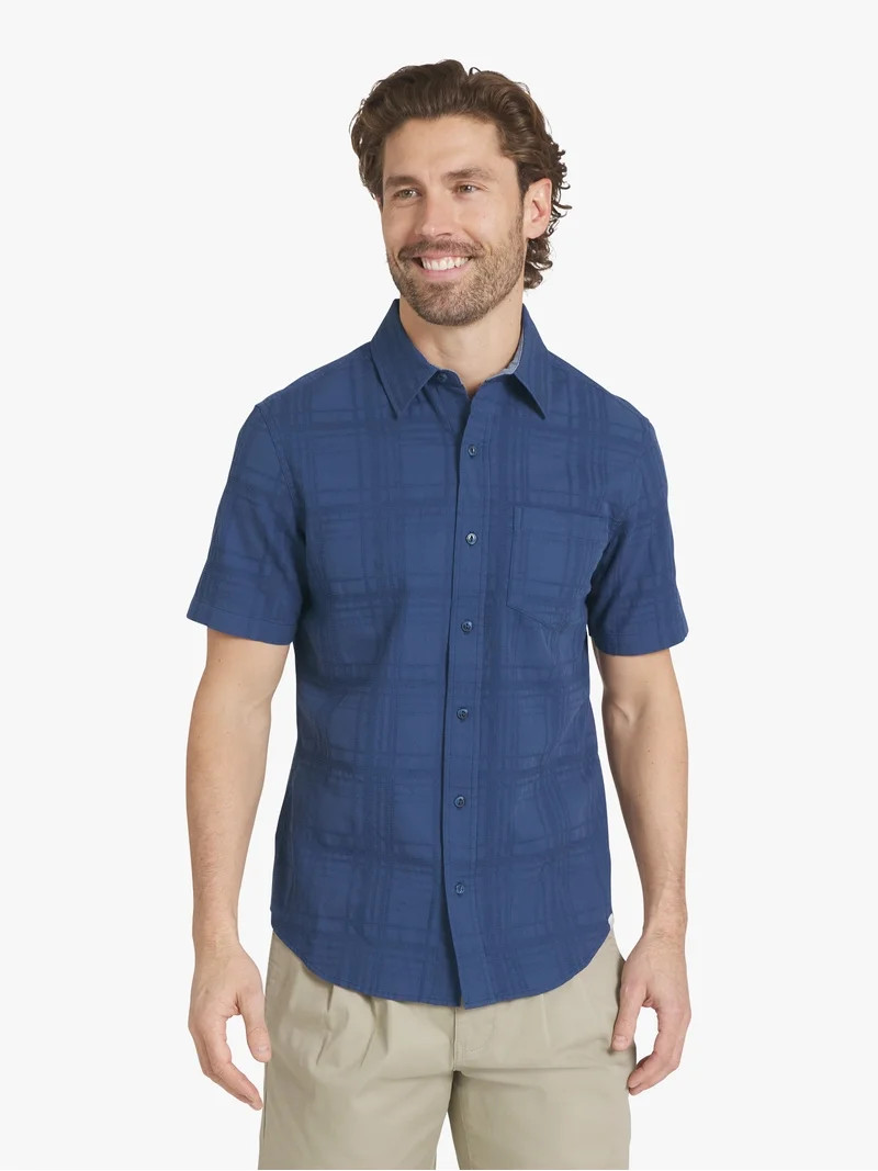 Chaps Men's Short Sleeve Woven Shirt, Sizes S-2XL | Walmart (US)