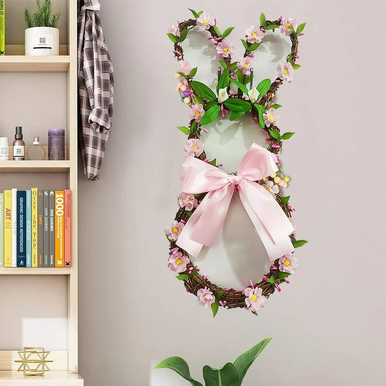 XEOVHV Clearance 2024 Easter Bunny Garland Home Decoration Pendant Rattan Circle Door Hanging | Walmart (US)