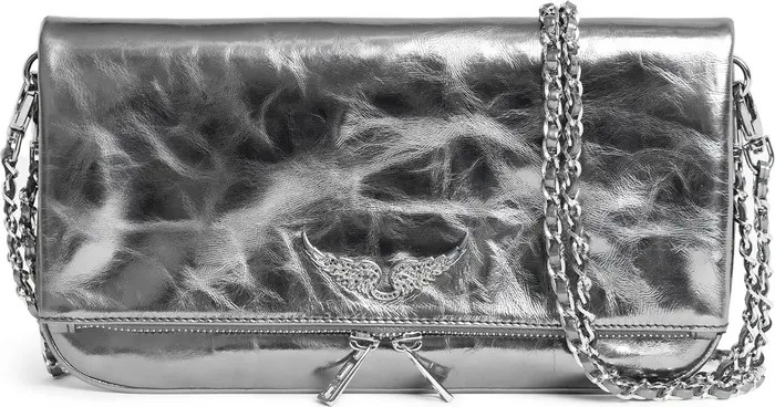 Zadig & Voltaire Rock II Metallic Clutch | Nordstrom | Nordstrom