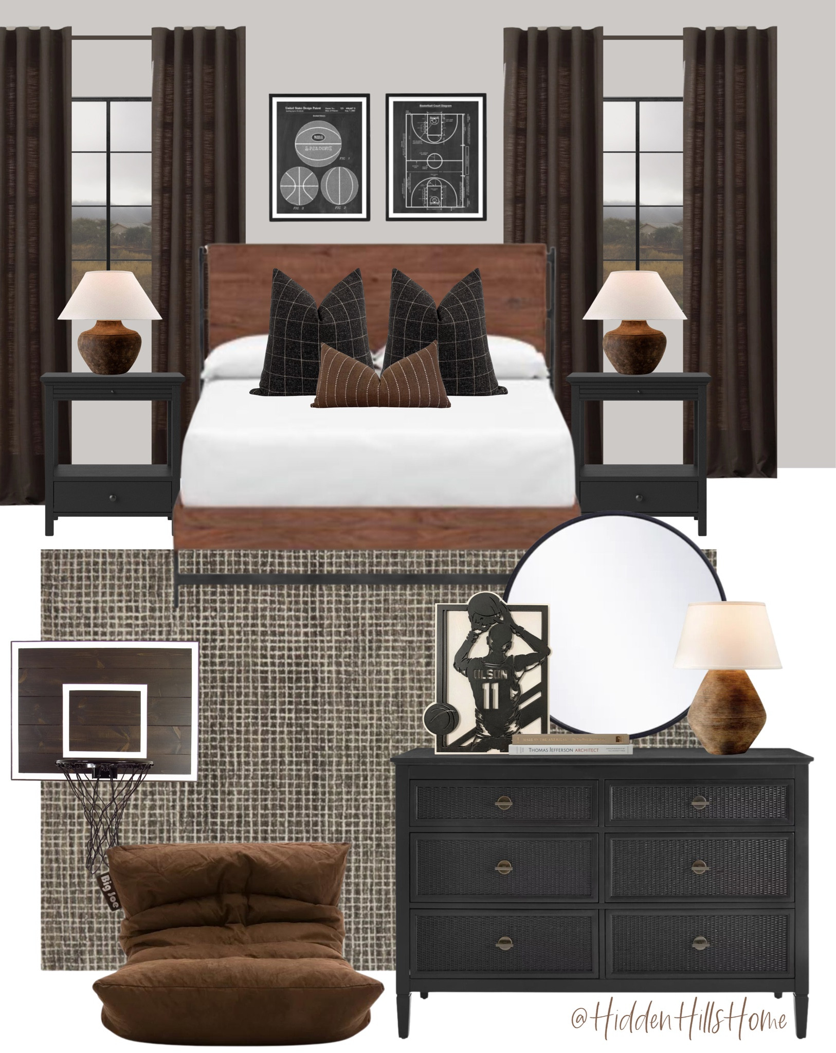 Boys bedroom decor, teen boys room decor ideas, Basketball bedroom, teen sports bedroom, masculine boys room mood board, boys bedroom design #boysbedroom

#LTKsalealert #LTKhome #LTKkids