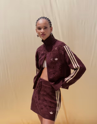 adidas Originals x ASOS crochet tile knitted track jacket co-ord | ASOS (Global)