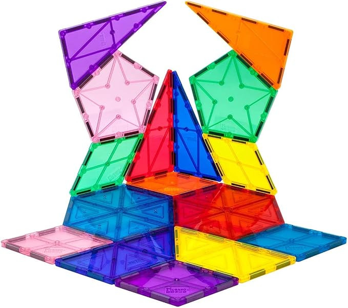 PicassoTiles 16 Piece Magnetic Building Block Set Geometry Shape Magnet Tiles Construction Toy ST... | Amazon (US)
