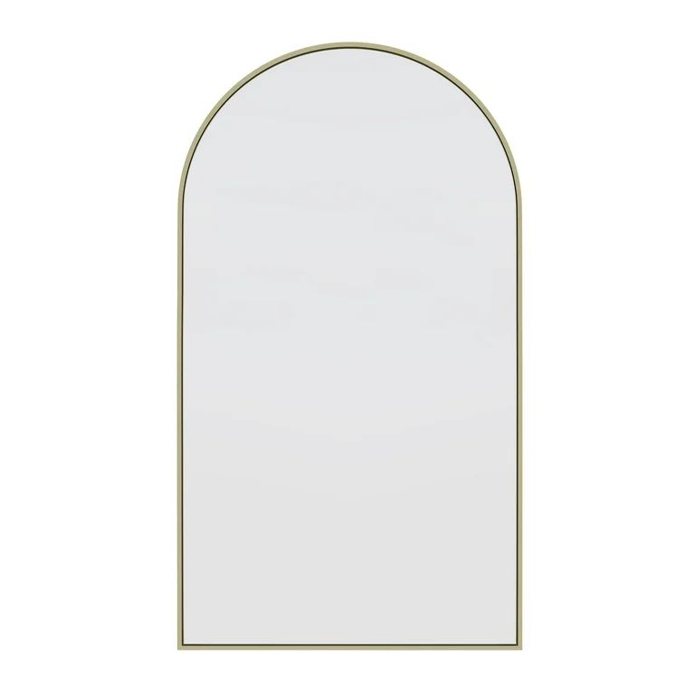 Glass Warehouse  Large Arch Shape Stainless Steel Framed Mirror 83" x 48" - Satin Brass | Walmart (US)