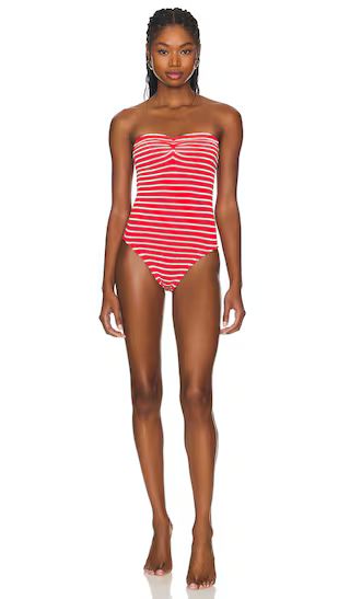 Brooke One Piece in Red & White Stripe | Revolve Clothing (Global)