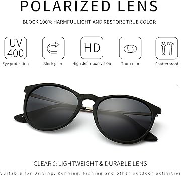 SUNGAIT Vintage Round Sunglasses for Women Men Classic Retro Designer Style | Amazon (US)