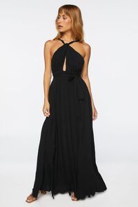Belted Cutout Halter Maxi Dress | Forever 21 | Forever 21 (US)