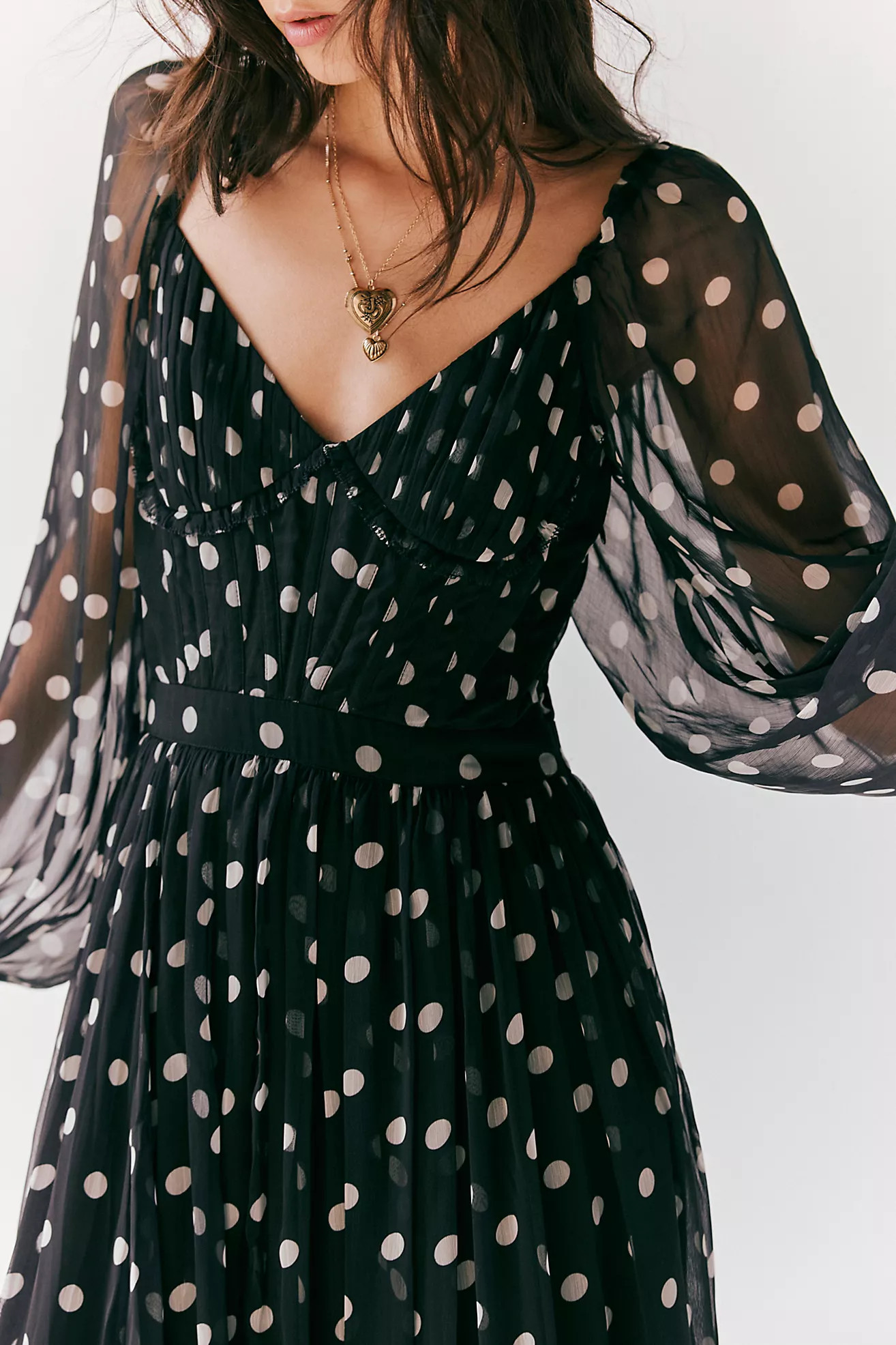 Polka Dot Long-Sleeve Dress | Free People (Global - UK&FR Excluded)