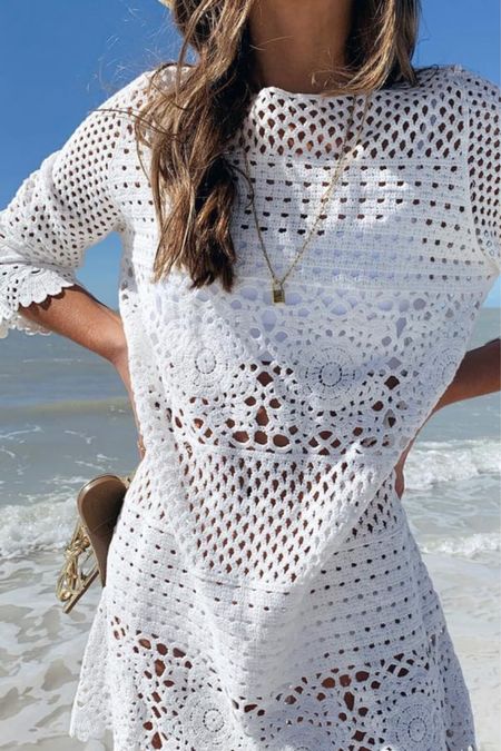 This white crochet swimsuit cover up is divine!!

#LTKswim #LTKunder50 #LTKFind