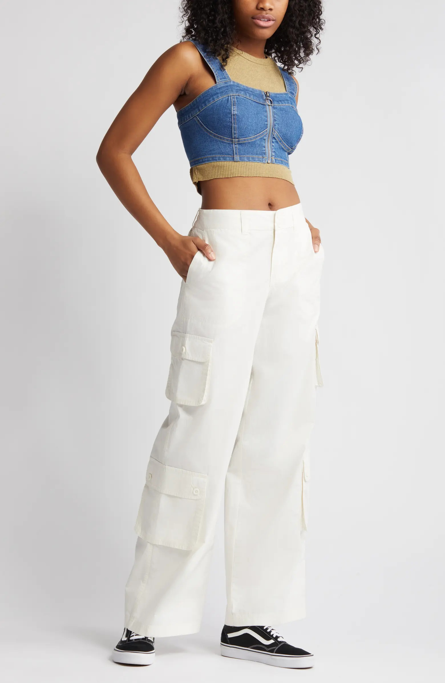 Poplin Wide Leg Cargo Pants | Nordstrom