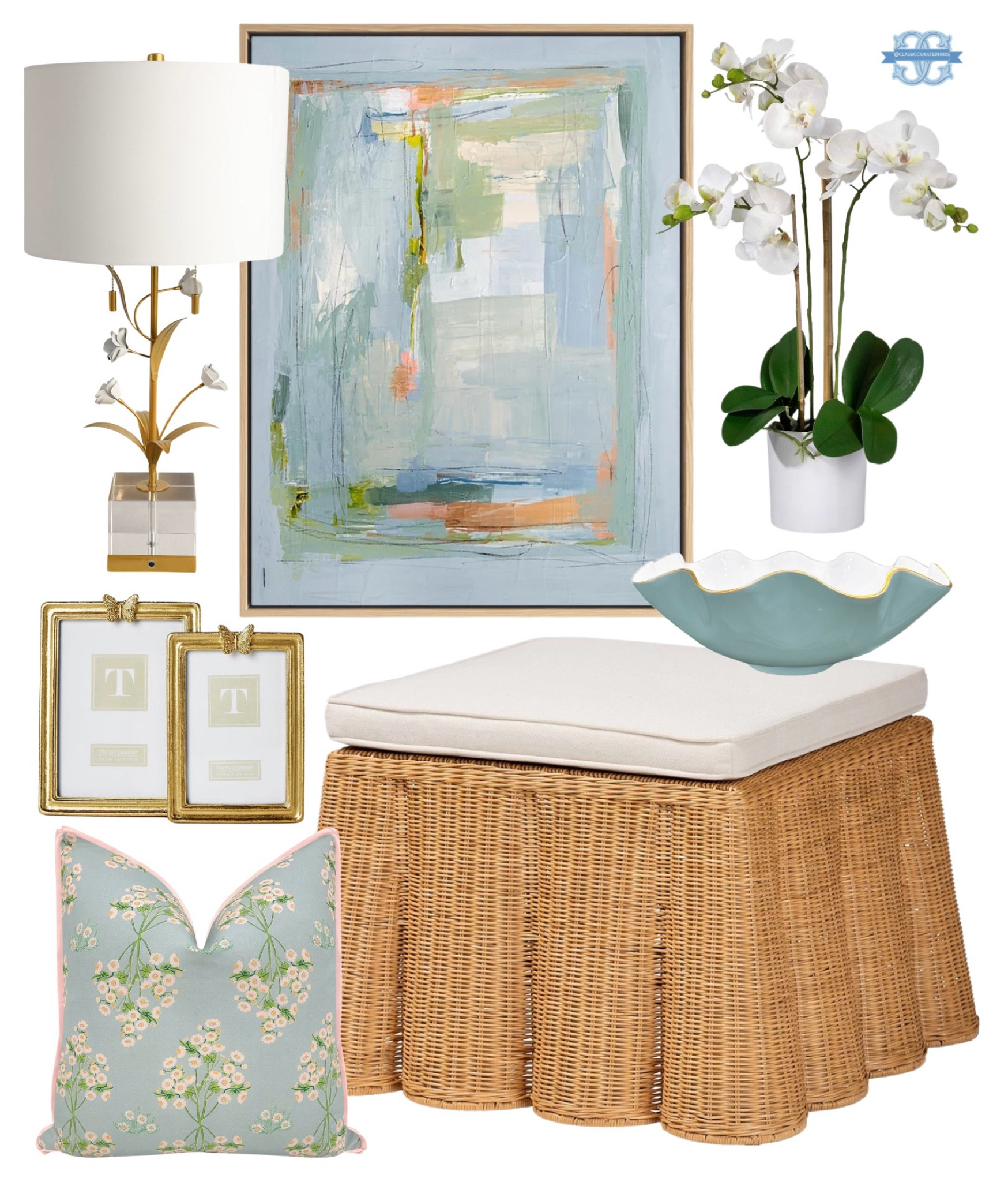 New coastal decor finds🩵

Home Decor, Grandmillennial, Scalloped Rattan Ottoman, Lamp, Wall Art

#LTKHome