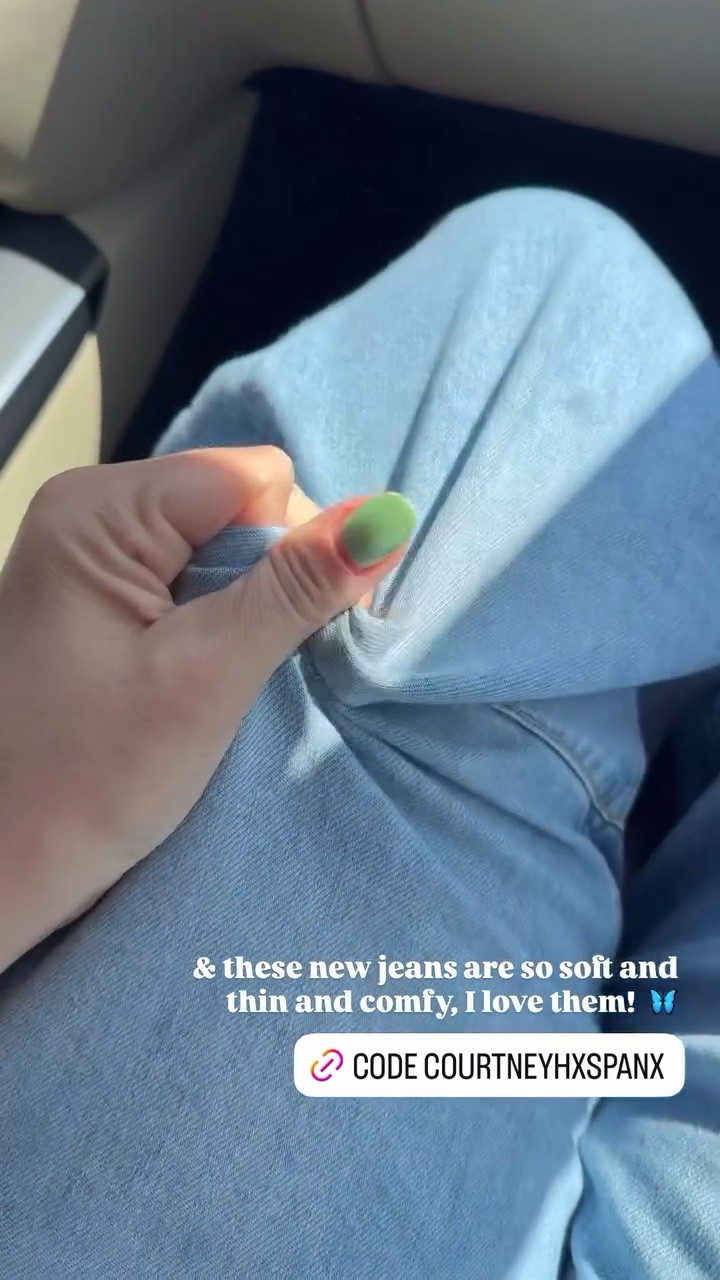 & these new jeans are so soft and thin and comfy, I love them! 🦋
I’m in a large
Code COURTNEYHXSPANX 

 @Spanx size 12, midsize, elevated basics 

#LTKootd #LTKMidsize #LTKOver40