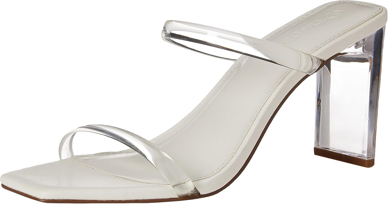 The Drop Women's Avery Square Toe Two Strap High Heeled Sandal | Amazon (US)