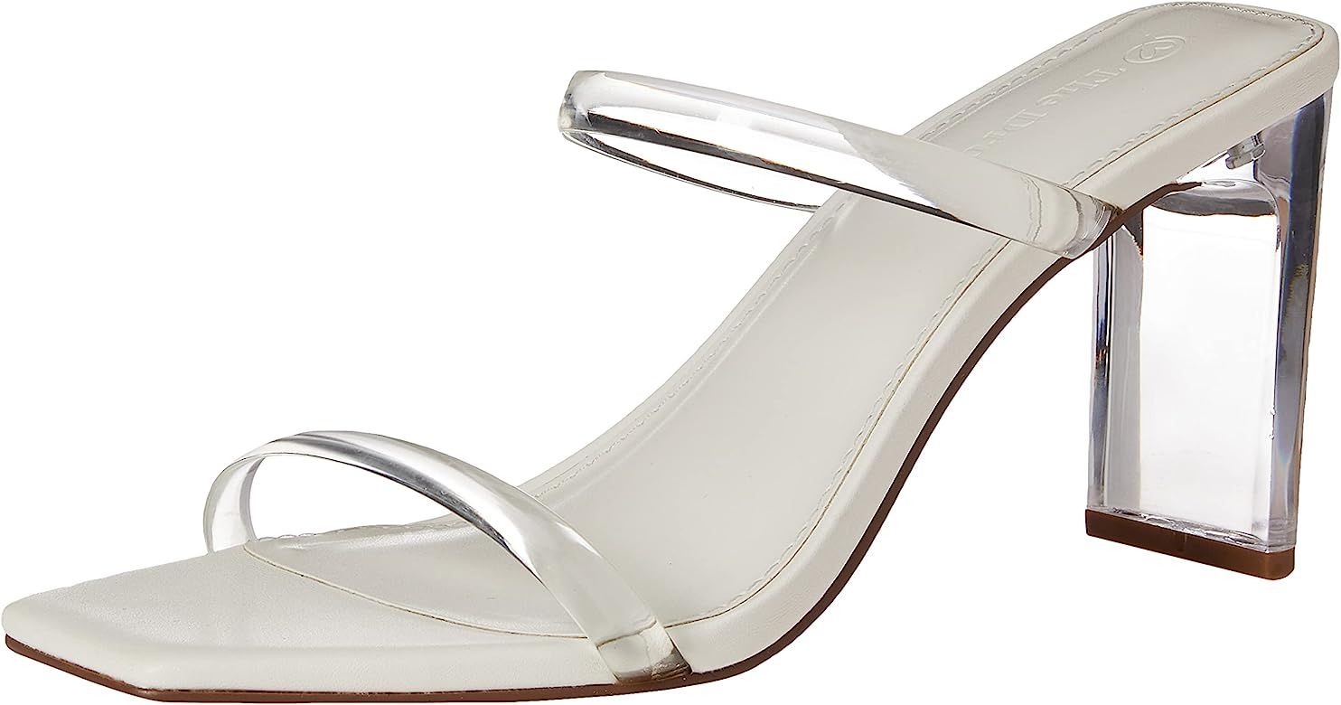 The Drop Women's Avery Square Toe Two Strap High Heeled Sandal | Amazon (US)