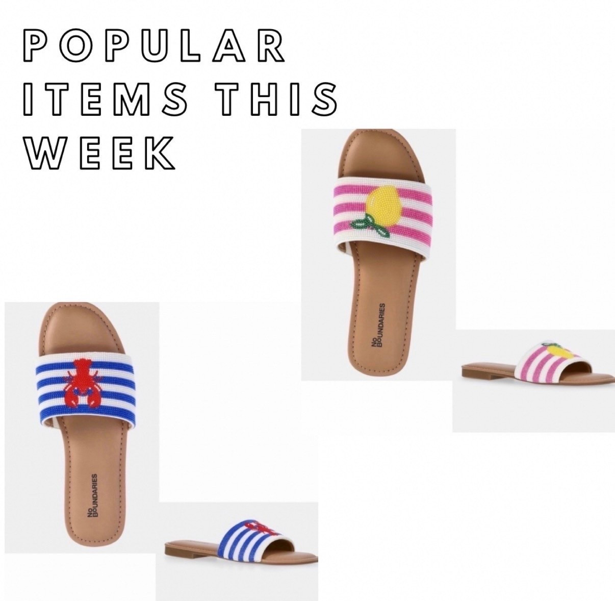 Sandals - found your summer sandals at an amazing price and with a  designer look.  I have both and I love them. 


#lobster #slides #walmart #sandals
#under25 #budgetfriendly #summeroutfit #vacationoutfit  

#LTKU #LTKOver40 #LTKSeasonal
