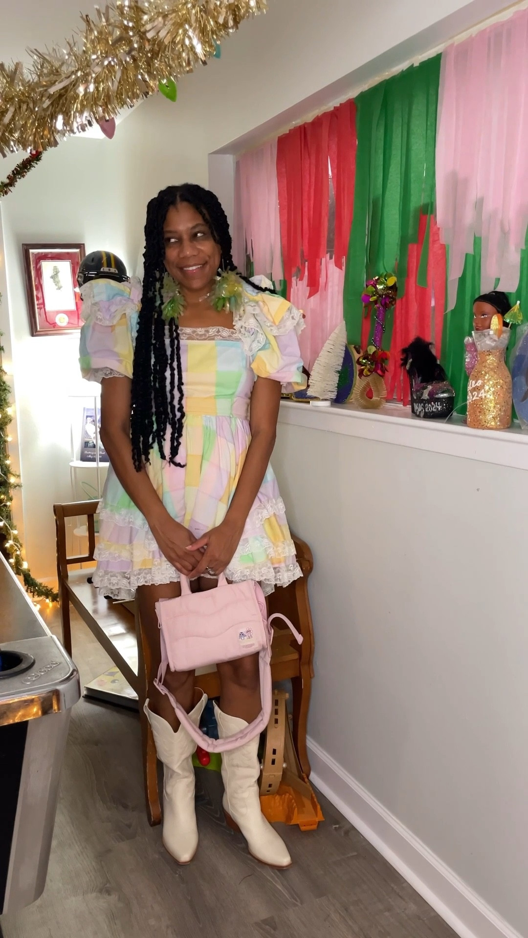 Tinted moisturizer +
Selkie dress +
Coach purse +
Knee boots 

#LTKdayinmylife #LTKmomlife #LTKOver40