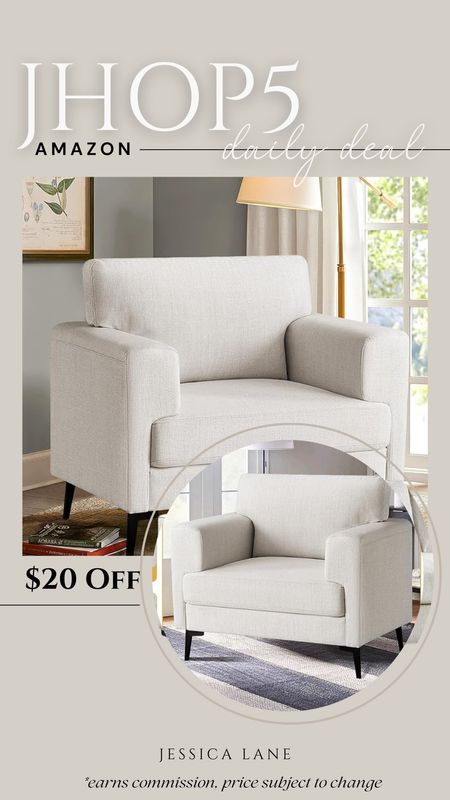 Amazon daily deal, save $20 on this gorgeous mid-century modern style upholstered accent chair.Accent furniture, accent chair, mid-century modern chair, modern accent chair, living room furniture, Amazon home, Amazon deal

#LTKHome #LTKSaleAlert #LTKStyleTip