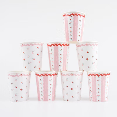 Meri Meri Vintage Rose Cups (Pack of 8) | Target