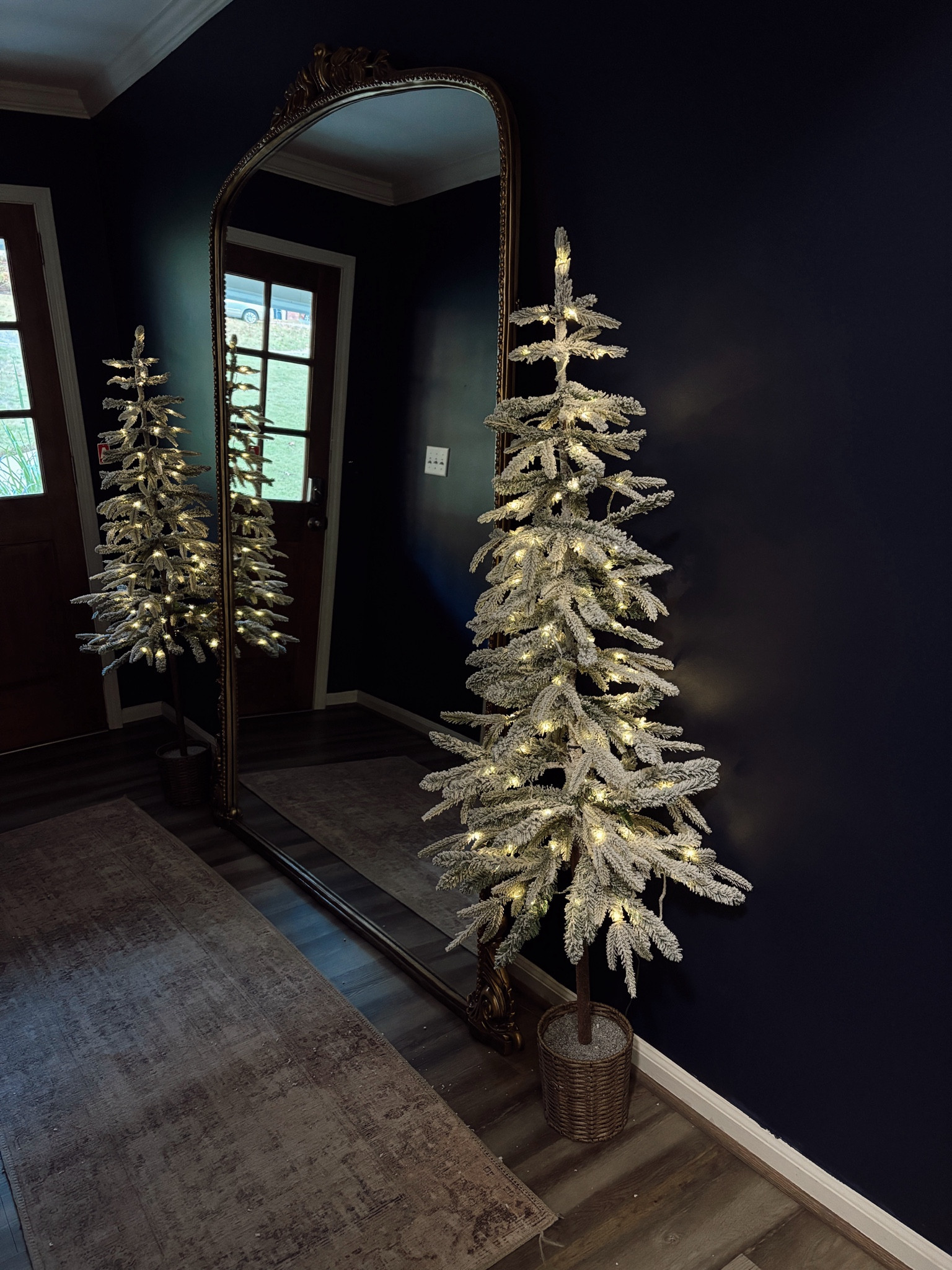 Christmas magic starts in November in our house 💫 obsessed with these faux flocked Christmas trees from target! & under $100! Mine are the 5ft size 

#LTKHoliday #LTKHome #LTKSeasonal