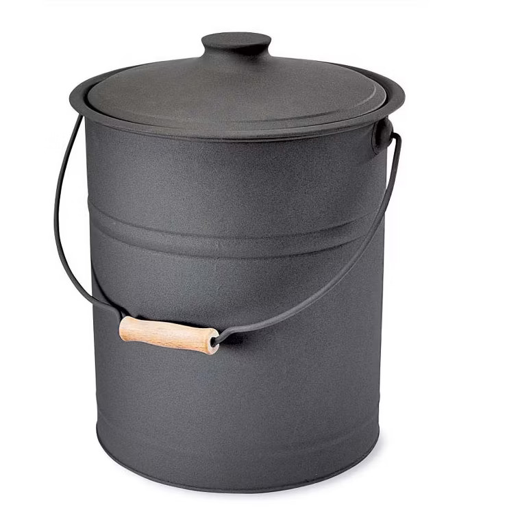 Plow & Hearth - Double-Bottom Galvanized Steel Fireplace Ash Bucket with Handle | Target