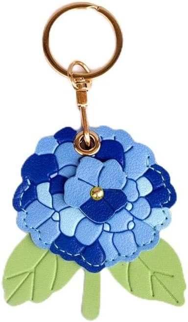 FYSIVOKE Leather Hydrangea Flower Keychain Pendant, Accessories Elegant Floral Key Chains for Wom... | Amazon (US)