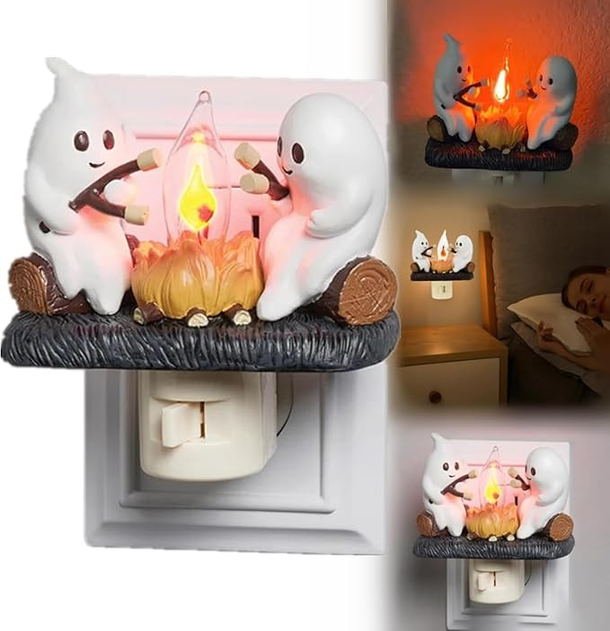 Aimery Ghost Campfire Flickering Night Light, Ghosts Campfire Flicker Flame Halloween Nightlight,... | Amazon (US)