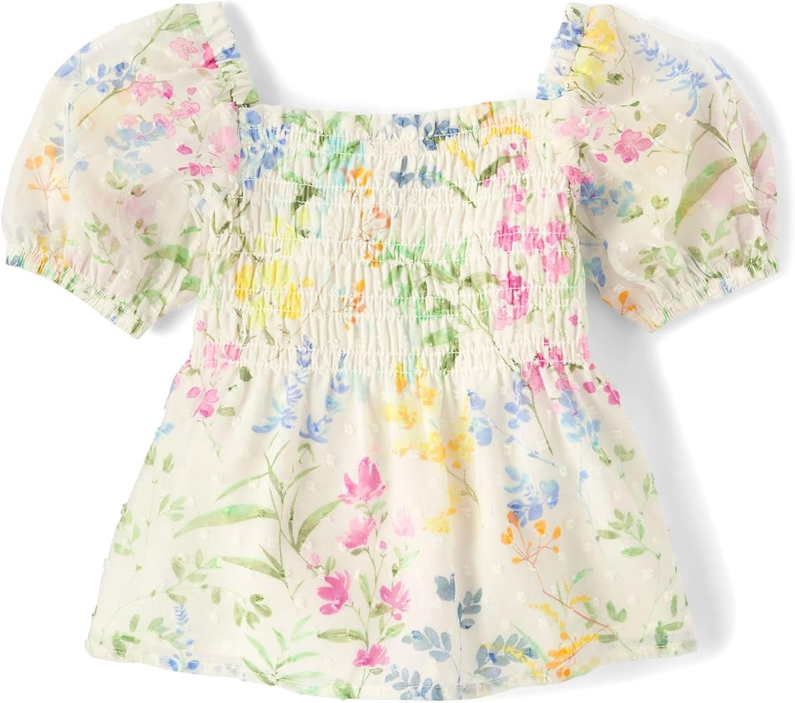 Gymboree Girls' and Toddler Short Sleeve Woven Tops | Amazon (US)