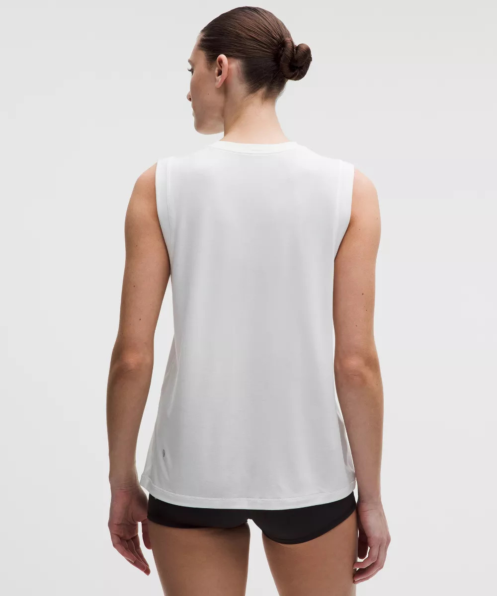 Jersey Training Muscle Tank Top Long   Wordmark | lululemon (AU)