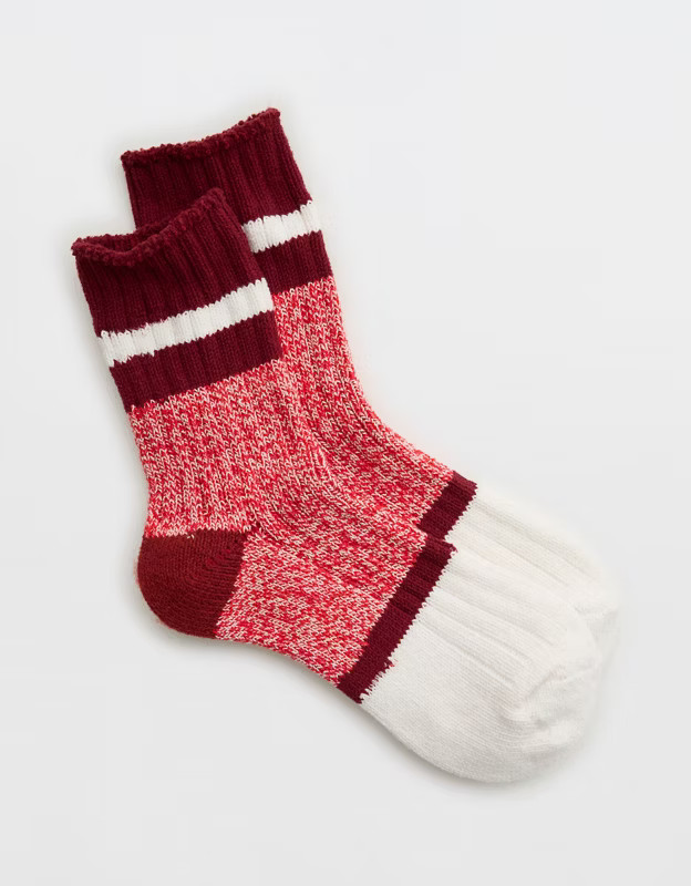 Aerie Colorblock Marled Crew Socks | Aerie