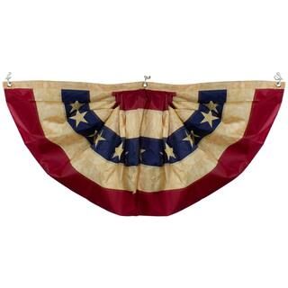 Patriotic Americana Tea-Stained Pleated Bunting Flag, 24" x 48" | Michaels Stores