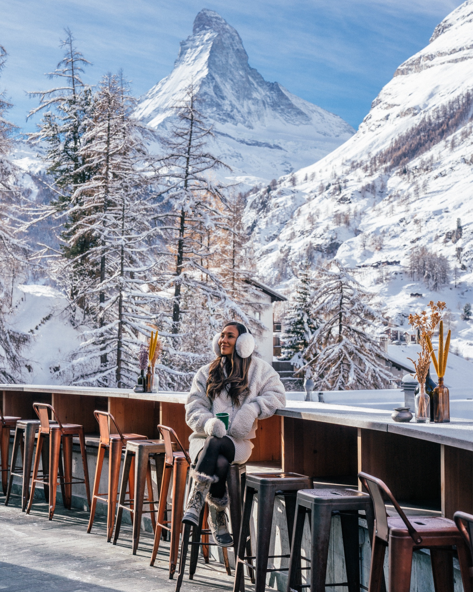 I feel like a fluffy white marshmallow here in Switzerland. Loving my winter wardrobe here at the Matterhorn.  ☁️ 

#LTKtravel #LTKstyletip #LTKSeasonal