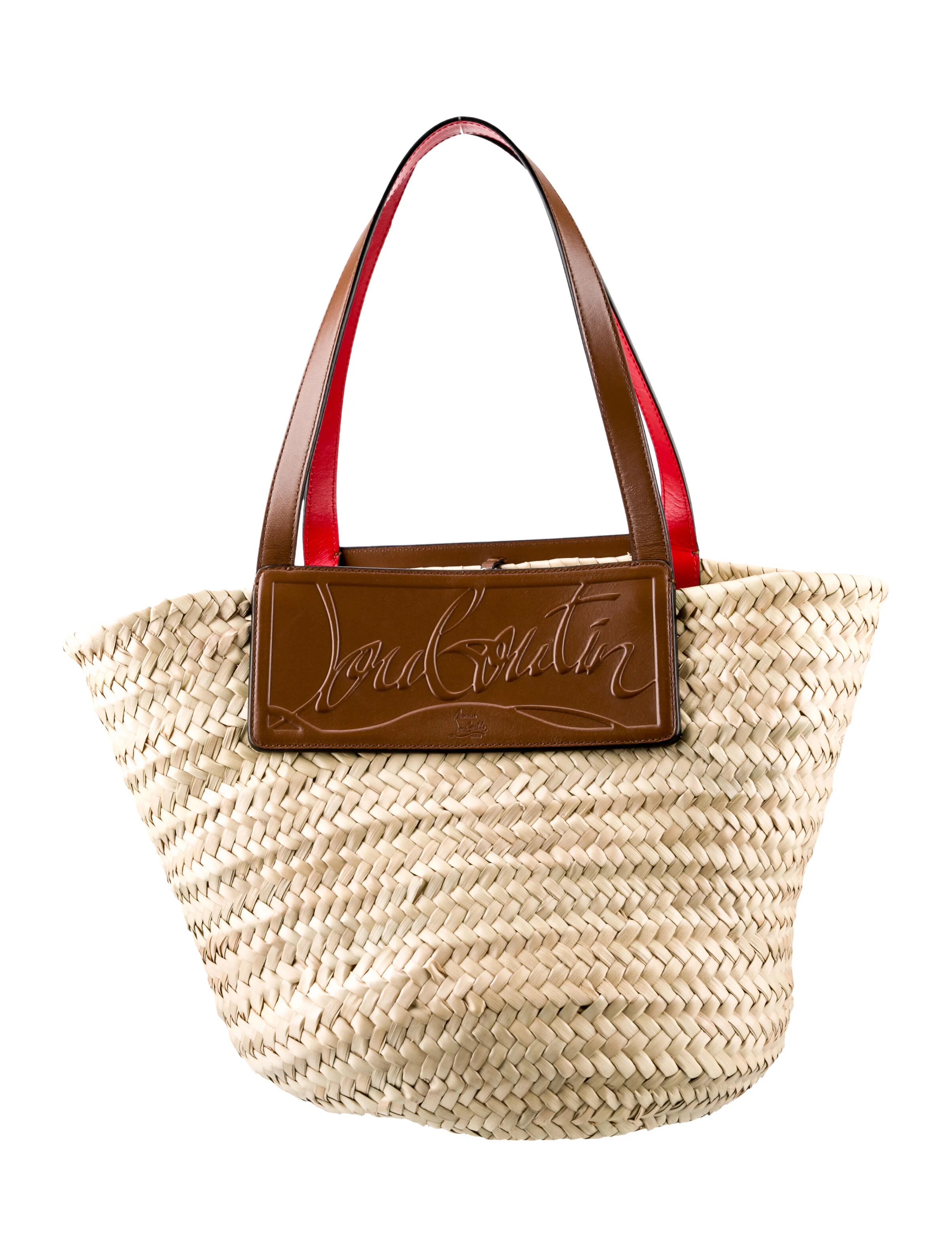 Loubishore Logo Straw Tote Bag | The RealReal