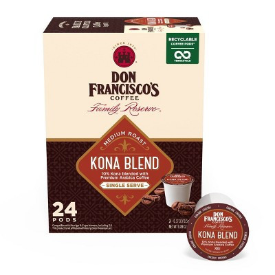 Don Francisco's Kona Blend Medium Roast Coffee - Single Serve Pods - 24ct | Target