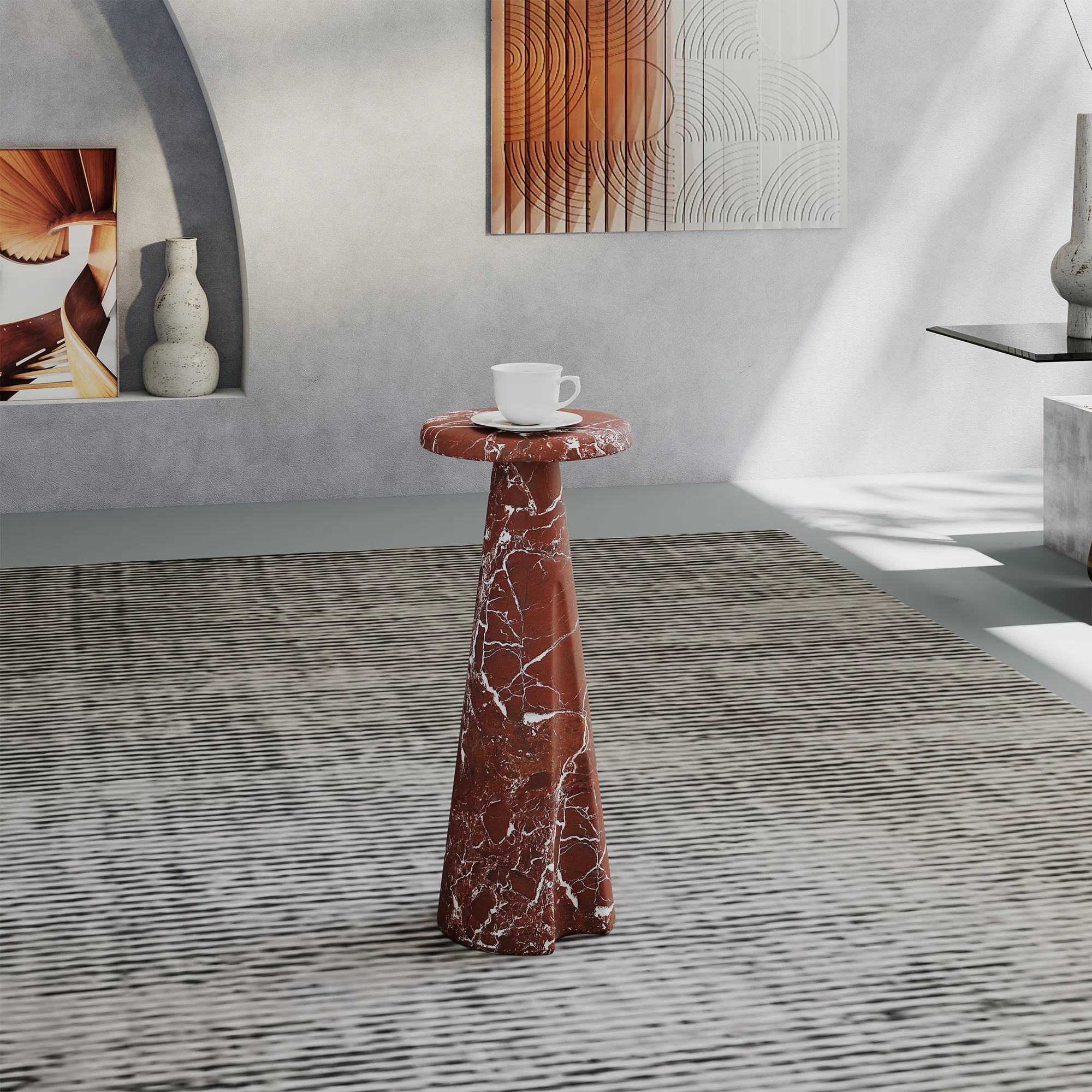 Faux Marble Side Table | Wayfair North America