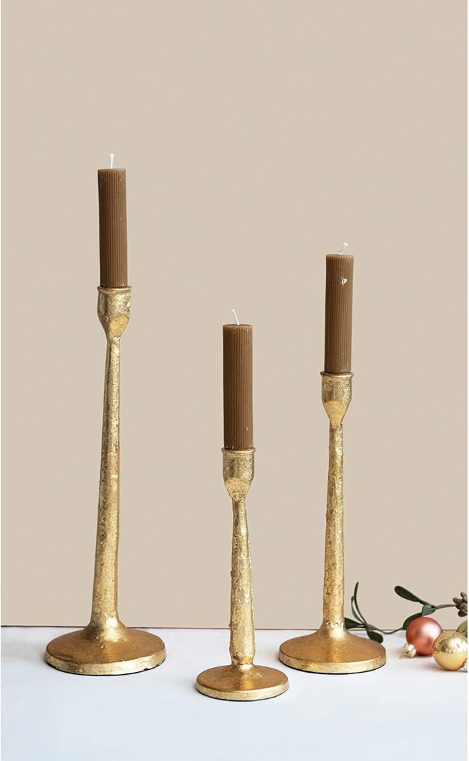 Amazon.com: Creative Co-Op Cast Iron Taper Holder, Gold Finish : Home & Kitchen | Amazon (US)