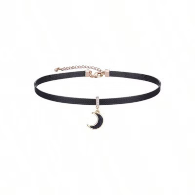 Black Choker Necklace for Women, Gold/silver Tone with Elegant Pendant. black Standard | Target