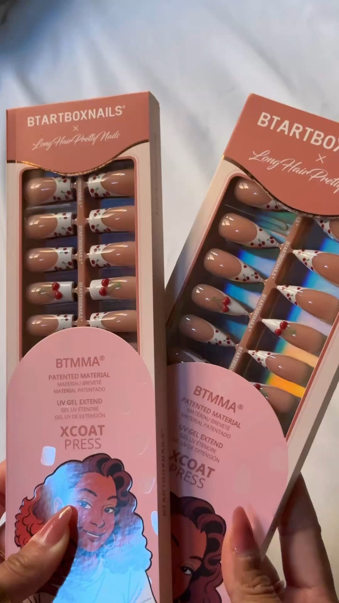 The best press on nail design collab with BTArtbox X LongHairPrettyNails 🤍🍒

#LTKFindsUnder100 #LTKStyleTip #LTKBeauty