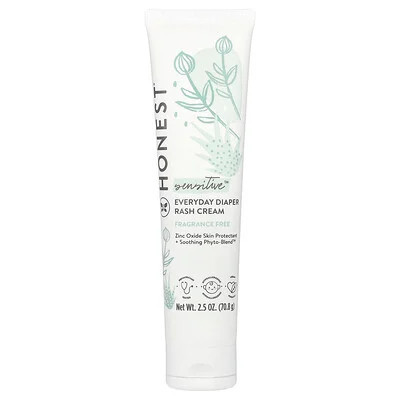 The Honest Company, Everyday Diaper Rash Cream, Sensitive, Fragrance Free, 2.5 oz (70.8 g) | iHerb