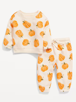 Unisex Printed Crew Neck Sweatshirt &amp; Sweatpants Set for Baby | Old Navy (US)