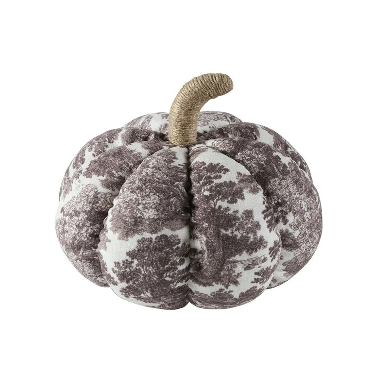 My Texas House 6" x 10" Whimsical Brown Pumpkin Toile Shaped Decorative Pillow | Walmart (US)