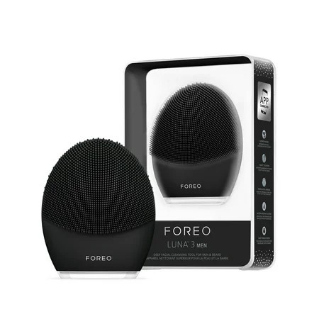 FOREO LUNA 3 MEN Facial Cleansing & Firming Massage Brush for Skin & Beard Black | Walmart (US)