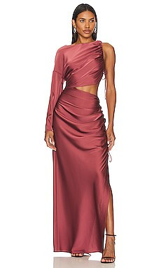 MISHA Andarta Gown in Rosewood from Revolve.com | Revolve Clothing (Global)