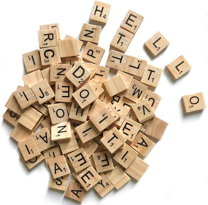 500 Wood Letter Tiles,Scrabble Letters for Crafts - DIY Wood Gift Decoration - Making Alphabet Co... | Amazon (US)