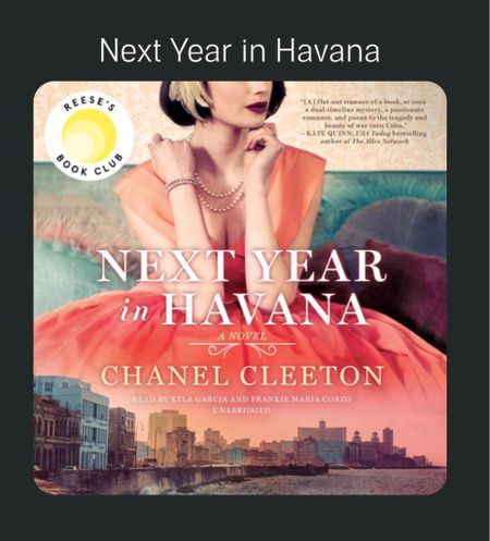 currently listening to Next Year in Havana by Chanel Cleeton 
available in paperback, on kindle, and audible on Amazon 
currently free with an audible subscription  