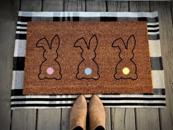 Bunny Doormat | Etsy (US)