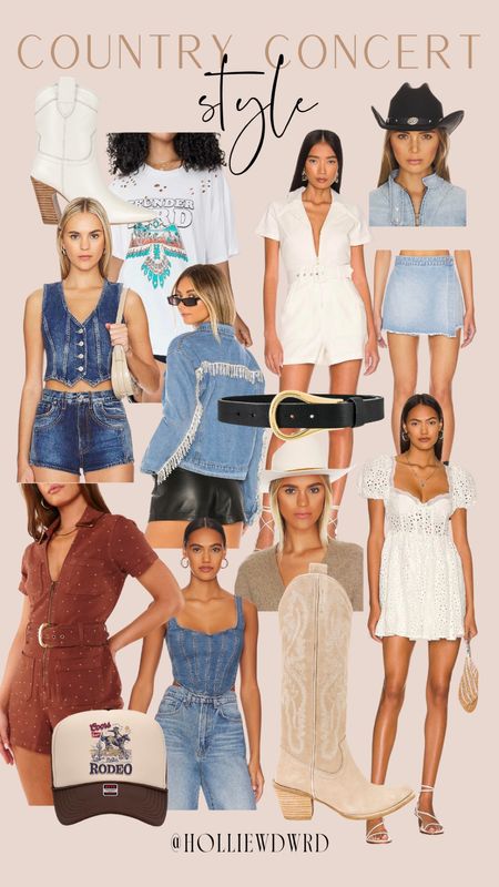 Country Concert Style Inspo

Western style, country concert outfit, western boots, cowboy boots, trucker hat, denim corset, denim skort, romper, graphic tshirt, country concert style, cowboy hat

#LTKstyletip