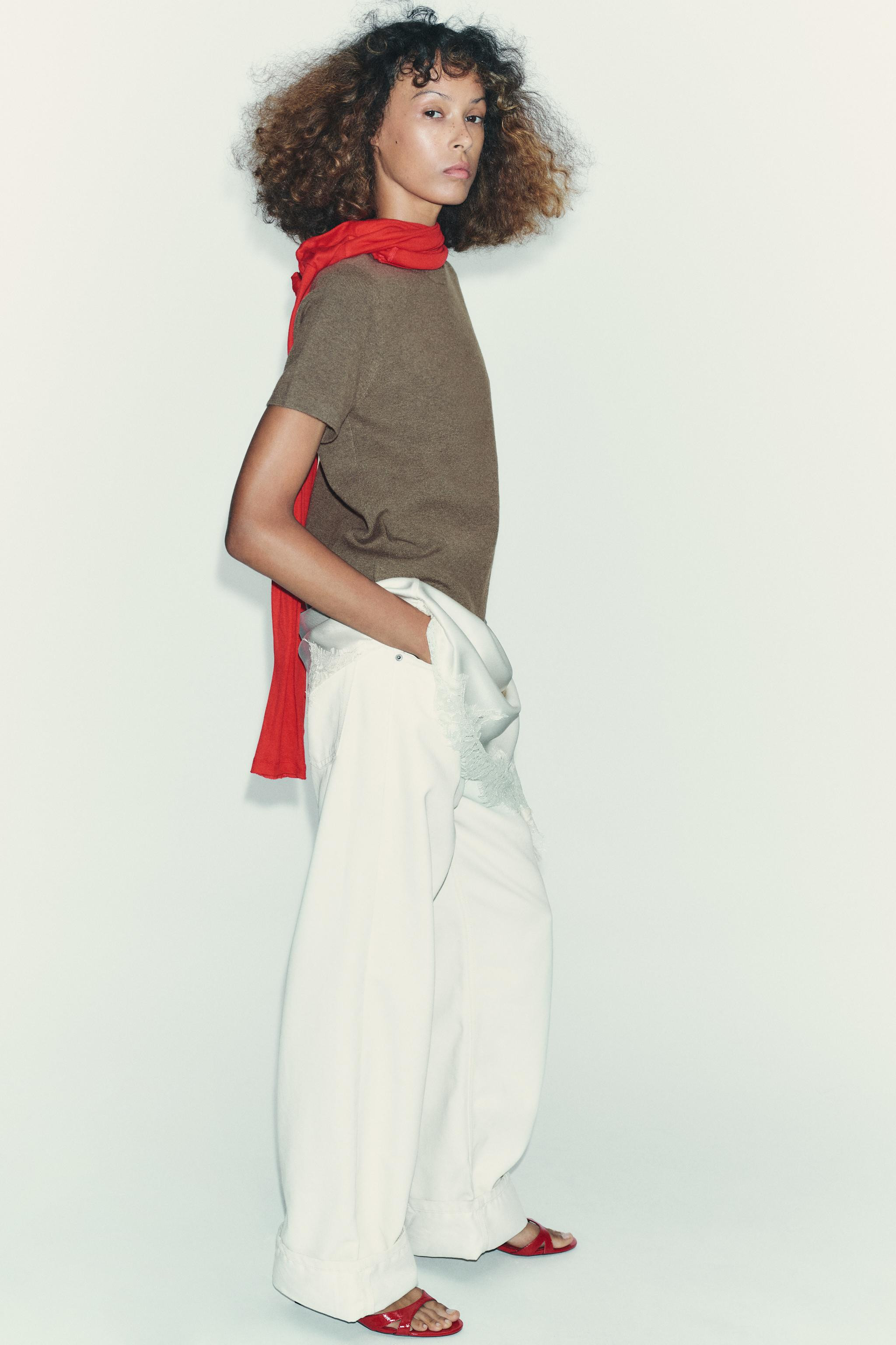 SOFT-TOUCH SHORT SLEEVE KNIT TOP | Zara UK