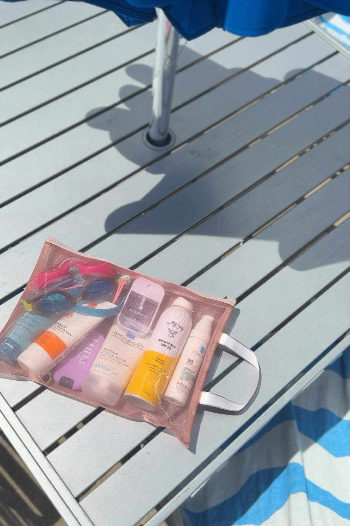 We love these colored mesh, zipper pouches for just about anything!!